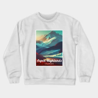 Aspen Highlands Colorado United States ski Crewneck Sweatshirt